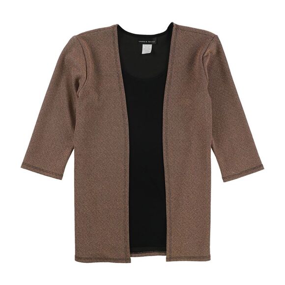 Lauren M. Petites Womens Mixed Media Pullover Blouse, Multicoloured, NWT - Picture 1 of 1